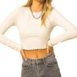 Double Zero - Cropped Long Sleeve Top